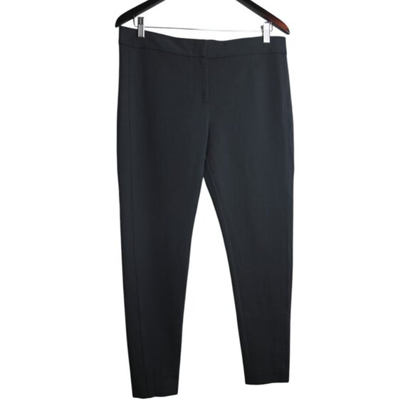 Armani Collezioni Classic Tailored Trouser Flat Front Pants Black Size 10 - Picture 1 of 6